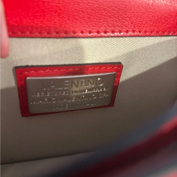 Valentino Red Crossbody Bag with silver Hardware